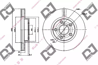 Тормозной диск DJ PARTS BD2025